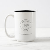 Website zum personalisierten Firmenlogo Zweifarbige Tasse (Links)