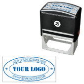 Website zum personalisierten Logo Oval Briefmarke Permastempel (Beispiel)