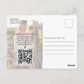 Website zum QR-Code für das Schwarze Foto als Gold Postkarte (Rückseite)