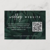 Website zum QR-Code für tropische Hochzeiten in Ur Begleitkarte (Vorderseite)