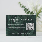 Website zum QR-Code für tropische Hochzeiten in Ur Begleitkarte (Stehend Vorderseite)