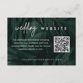 Website zum QR-Code für tropische Hochzeiten in Ur Begleitkarte