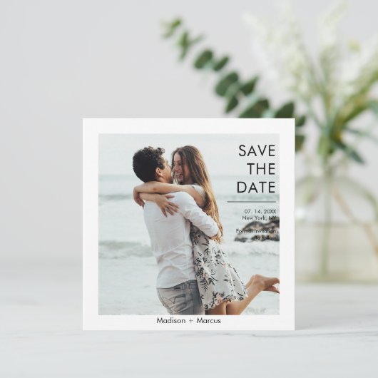 Website zum QR-Foto Save the Date Einladung (Stehend Vorderseite)