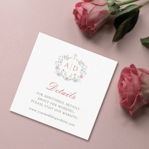 Website zum Thema Blumenrahmen für religiöse Hochz Begleitkarte