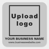 Website zum Thema "Grau-Platz" Quadratischer Aufkleber (Vorderseite)