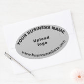 Website zum Thema "Graue Ovalform" Ovaler Aufkleber (Umschlag)