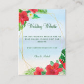 Website zum Thema Hochzeiten mit tropischen Pflanz Begleitkarte (Vorderseite)