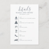 Website zum Thema Hochzeitzeitlicher Blaue Details Begleitkarte (Vorderseite)