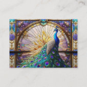 Website zum Thema "Peacock Wedding Stached Glass" Begleitkarte (Rückseite)