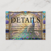 Website zum Thema "Peacock Wedding Stached Glass" Begleitkarte (Vorderseite)