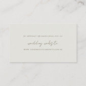 Website zum Tropical Beach Palm Sketch Gold Weddin Begleitkarte (Rückseite)