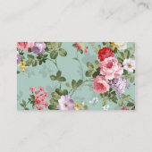 Website zum Vintagen Blumengarten Botanische Hochz Begleitkarte (Rückseite)