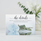 Website zur Blauen Rose Elegant-Hochzeitsstimmung Begleitkarte (Stehend Vorderseite)