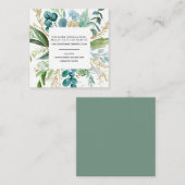 Website zur Botanischen Hochzeit von Green White G Begleitkarte (Vorne/Hinten)