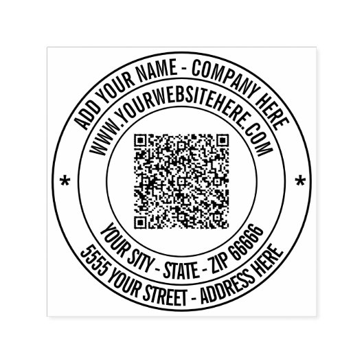 Website zur Briefmarke Ihres QR-Codes Permastempel (Design)