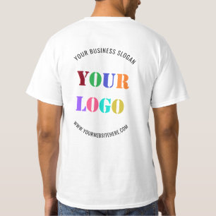 Website zur Förderung des T - Shirt von Firmenname