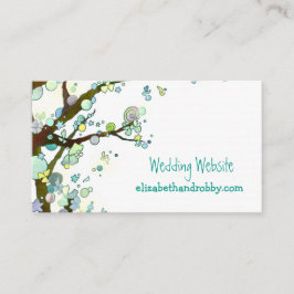 Website zur Hochzeit Bohemischer Bäume Begleitkarte