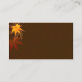 Website zur Hochzeit im Herbst von Ahornblättern Begleitkarte (Rückseite)