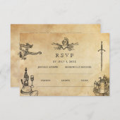 Website zur Hochzeit im Mittelalter | UAWG QR Cod Begleitkarte (Vorne/Hinten)