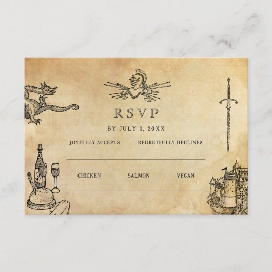 Website zur Hochzeit im Mittelalter | UAWG QR Cod Begleitkarte (Vorderseite)