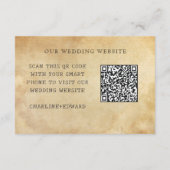 Website zur Hochzeit im Mittelalter | UAWG QR Cod Begleitkarte (Rückseite)