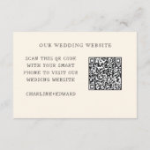 Website zur Hochzeit im Mittelalter | UAWG QR Cod Begleitkarte (Rückseite)