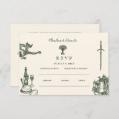 Website zur Hochzeit im Mittelalter | UAWG QR Cod Begleitkarte (Vorne/Hinten)