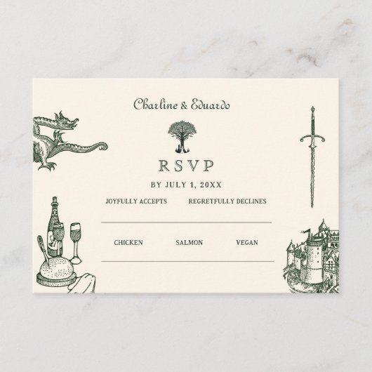 Website zur Hochzeit im Mittelalter | UAWG QR Cod Begleitkarte (Vorderseite)