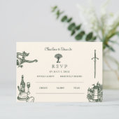 Website zur Hochzeit im Mittelalter | UAWG QR Cod Begleitkarte (Stehend Vorderseite)