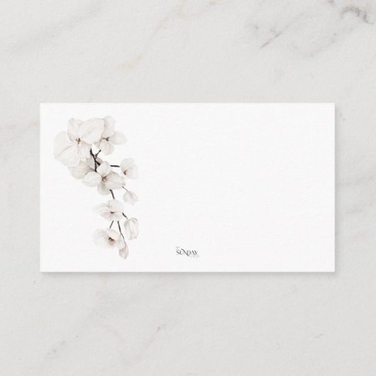 Website zur Hochzeit in Schwarz und Weiß Begleitkarte (Rückseite)