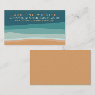 Website zur Hochzeit von abstrakten Ocean Beach Begleitkarte