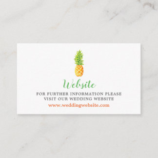 Website zur Hochzeit von Ananas Begleitkarte
