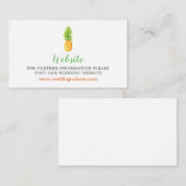 Website zur Hochzeit von Ananas Begleitkarte (Vorne/Hinten)