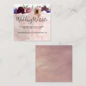 Website zur Hochzeit von Blumenstrahlern Begleitkarte (Vorne/Hinten)