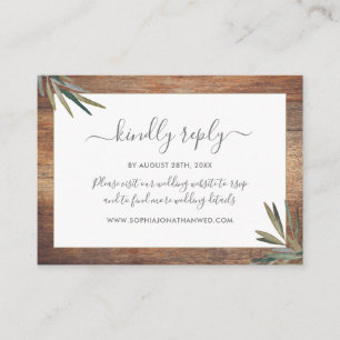 Website zur Hochzeit von Botanischem Watercolor-Ho Begleitkarte