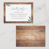 Website zur Hochzeit von Botanischem Watercolor-Ho Begleitkarte (Vorne/Hinten)