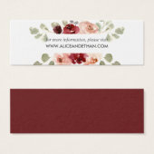 Website zur Hochzeit von Burgund und Grünpflanzen (Vorne & Hinten)