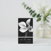 Website zur Hochzeit von Calla-lily Begleitkarte (Stehend Vorderseite)