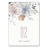 Website zur Hochzeit von Chic Blush Watercolor Tischnummer (Vorderseite)