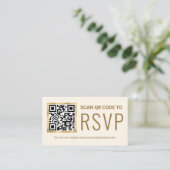 Website zur Hochzeit von Cream Gold Foil QR Code U Begleitkarte (Stehend Vorderseite)