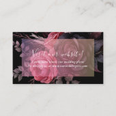 Website zur Hochzeit von Dark Moody Gothic Floral  Begleitkarte (Vorderseite)
