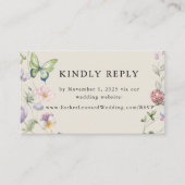 Website zur Hochzeit von eleganten bunten Frühling Begleitkarte (Vorderseite)