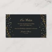 Website zur Hochzeit von Golden Black Begleitkarte (Vorderseite)