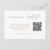 Website zur Hochzeit von Goldkalligrafie - QR-Code Begleitkarte (Vorderseite)