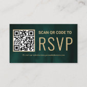 Website zur Hochzeit von Green Gold Online QR Code Begleitkarte (Vorderseite)