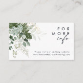 Website zur Hochzeit von Greenery und Gold Leaf Begleitkarte (Vorderseite)