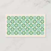 Website zur Hochzeit von Grün und Blau-Mittelteil Begleitkarte (Rückseite)