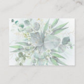 Website zur Hochzeit von Grünpflanzen Begleitkarte (Rückseite)