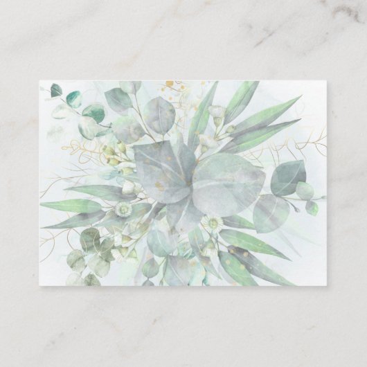 Website zur Hochzeit von Grünpflanzen Begleitkarte (Rückseite)