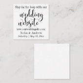 Website zur Hochzeit von Hübscher Typografie in Sc Begleitkarte (Vorne/Hinten)